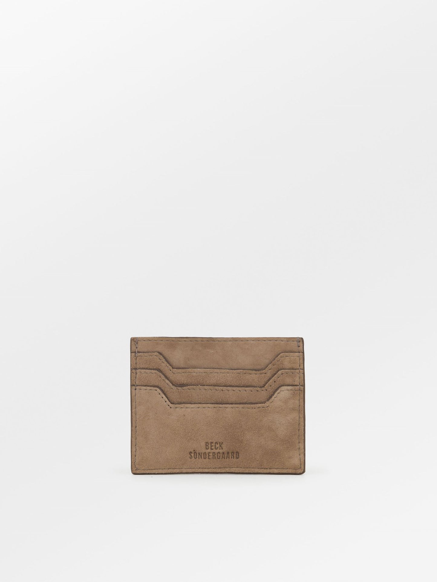 Suede Card Holder - Grey OneSize BeckSöndergaard