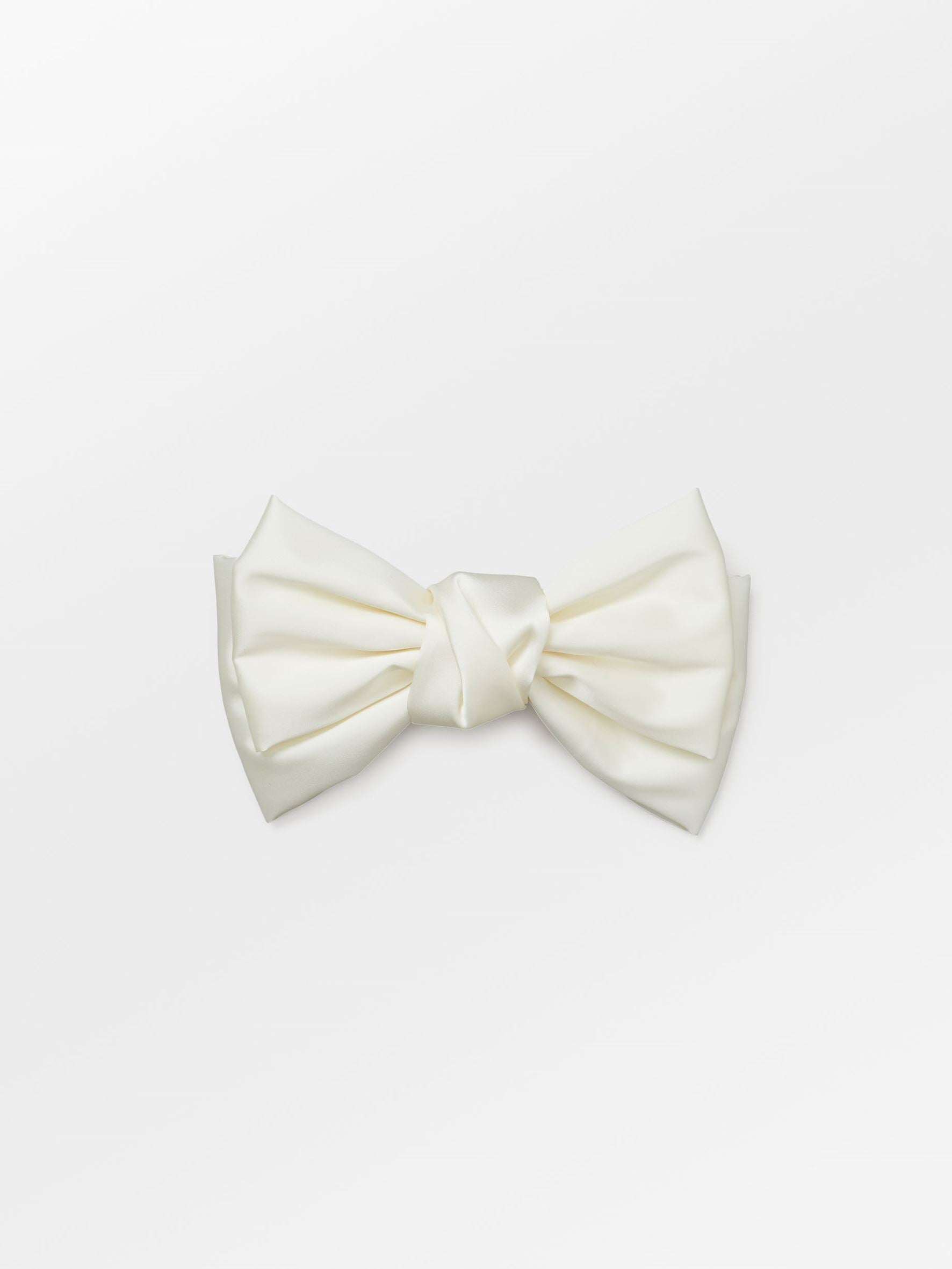 Satin Big Bow - White OneSize   BeckSöndergaard