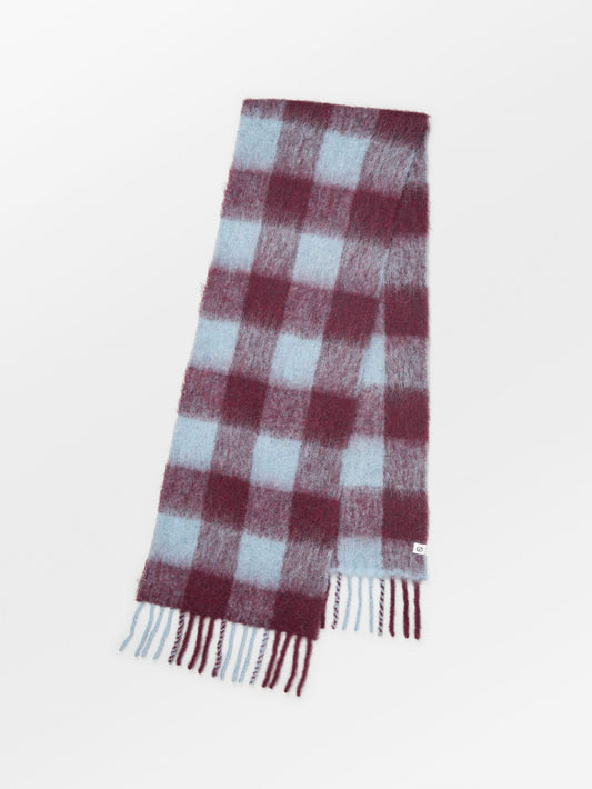 Check Mincho Scarf - Purple OneSize   BeckSöndergaard