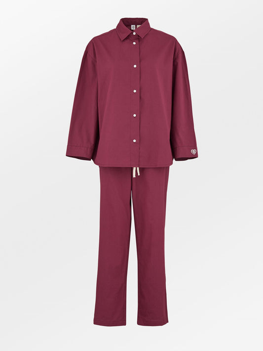 Becksöndergaard, Aura Pyjamas Set - Burgundy, archive, homewear, homewear, archive, black week, black week