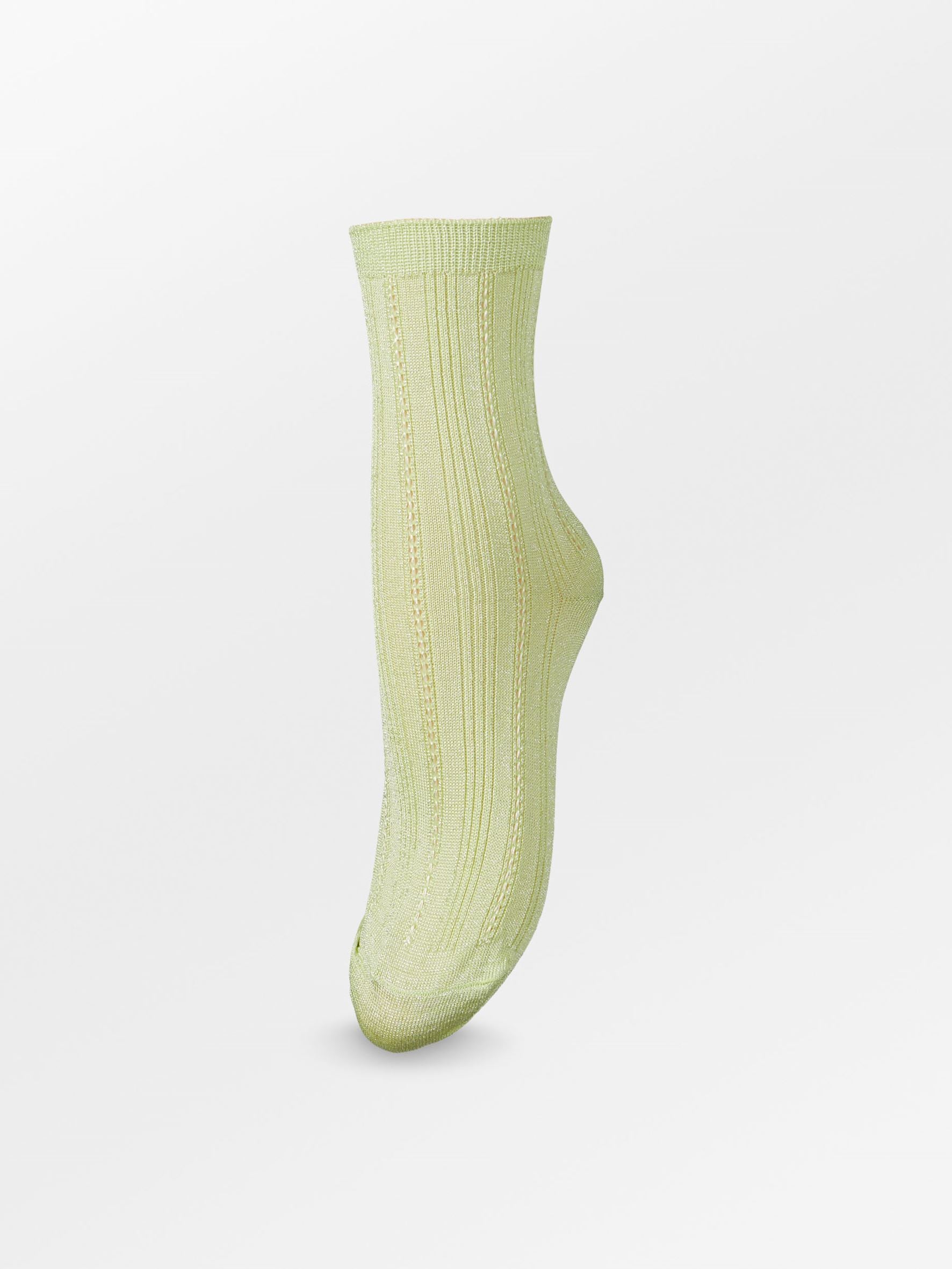 Glitter Drake Sock - Green Limeade Socks   BeckSöndergaard