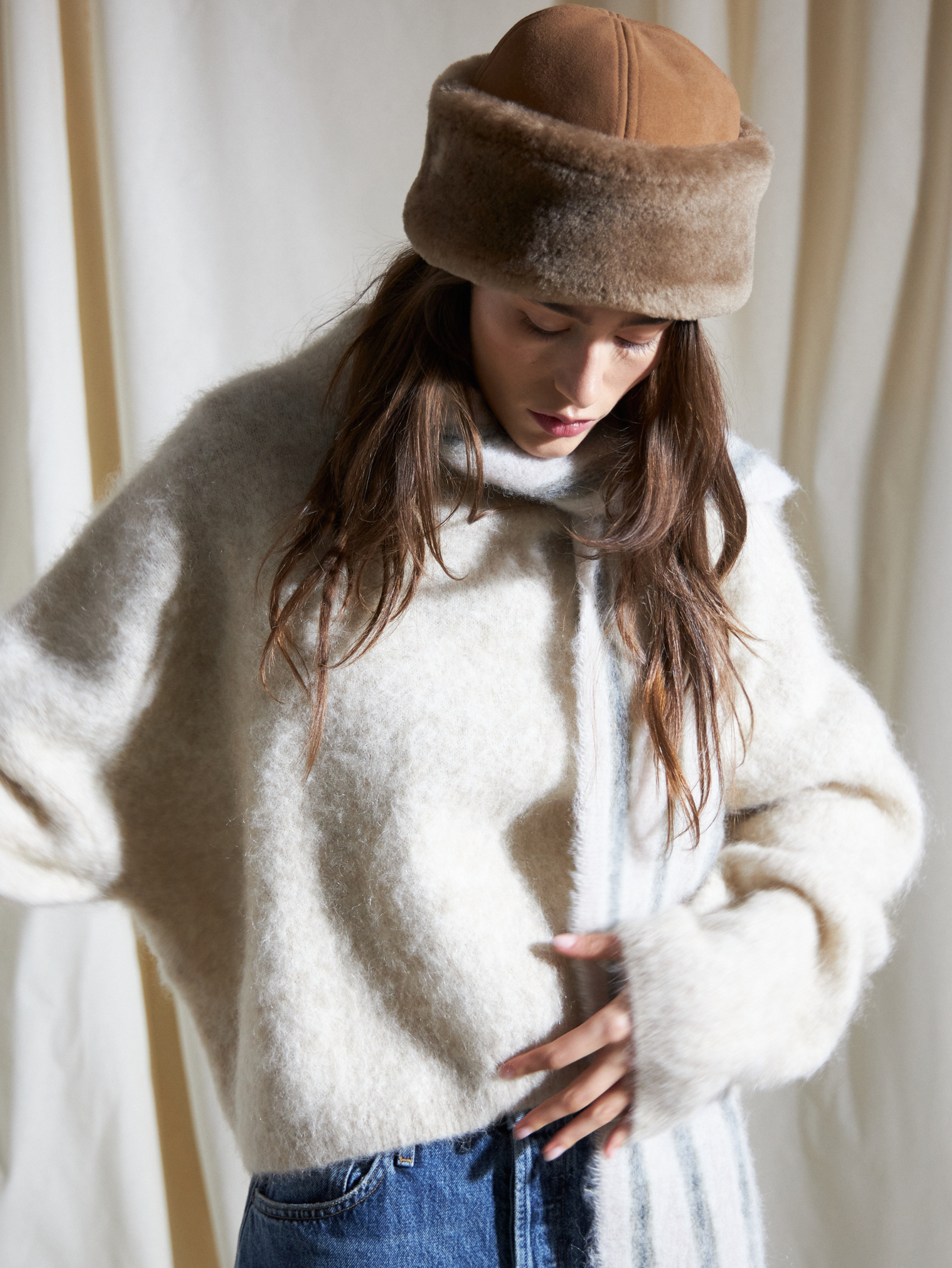 Dora Shearling Hat Clothing   BeckSöndergaard