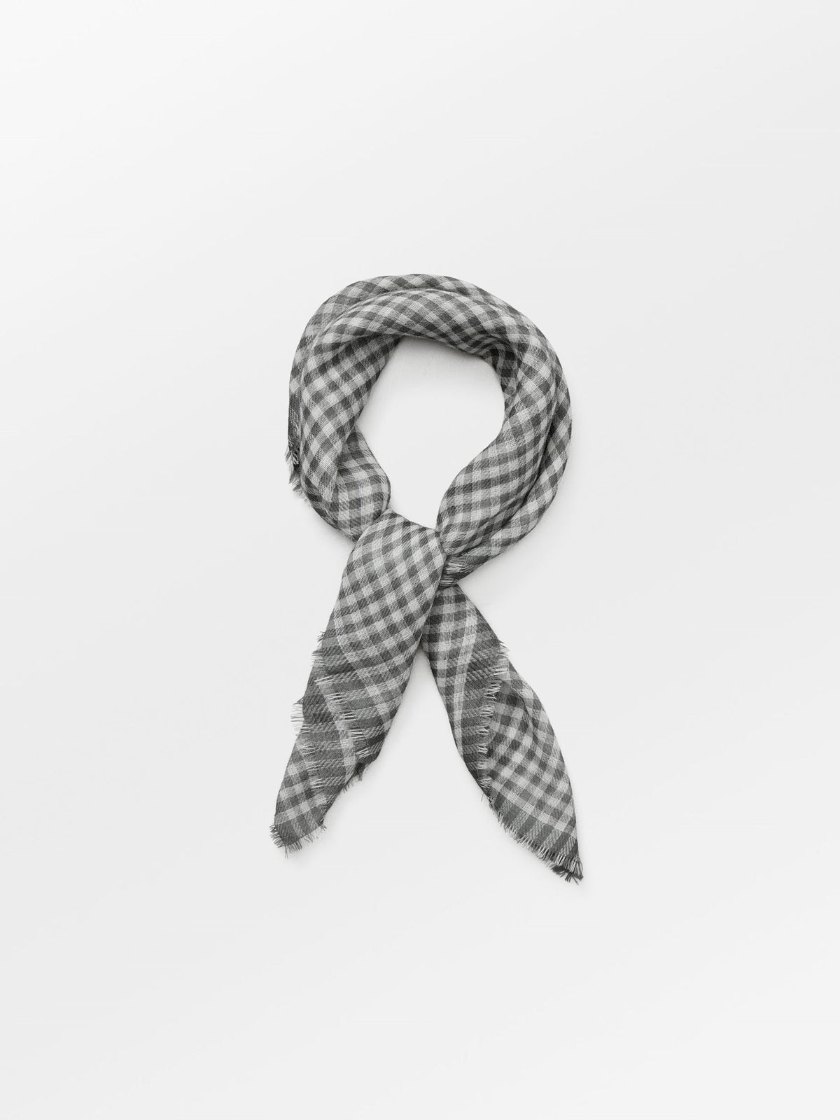 Becksöndergaard, Gingham Wica Scarf - Smoked Gray, scarves, scarves, scarves