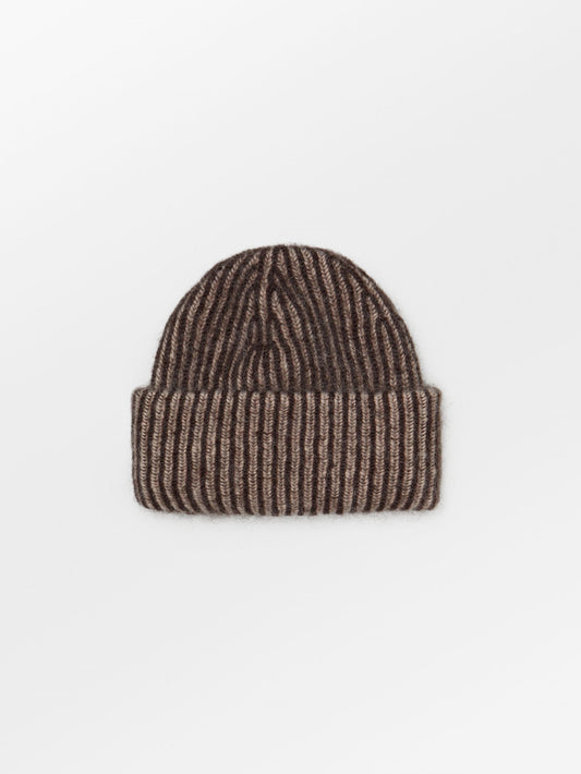 Becksöndergaard, Striped Oma Beanie - Hot Fudge Brown, sale, sale, gifts, gifts, sale