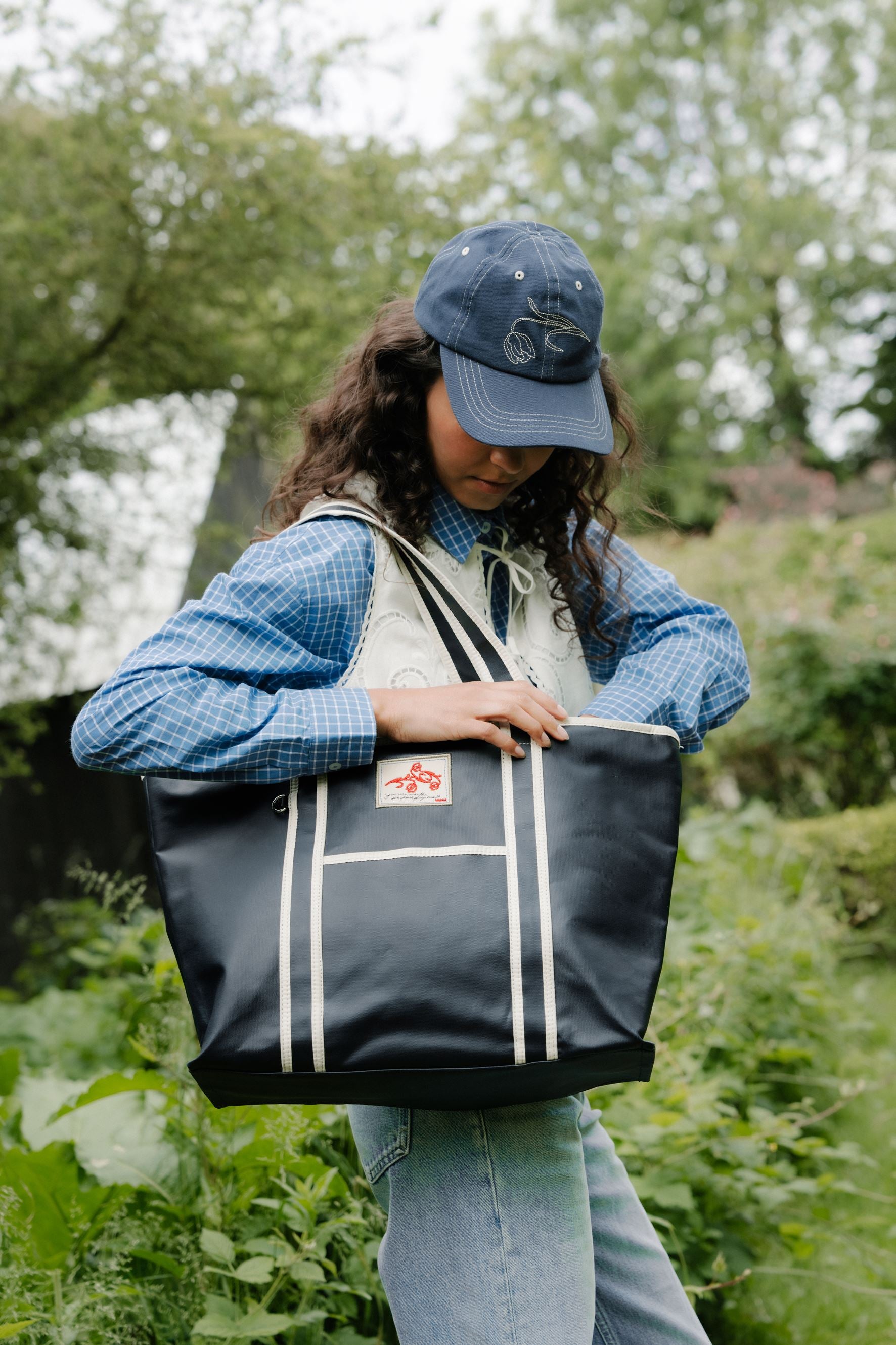 Becksöndergaard, Solid Coated Aubrey Bag - Navy Blue, bags, bags, bags, sale, sale, bags, bags, bags