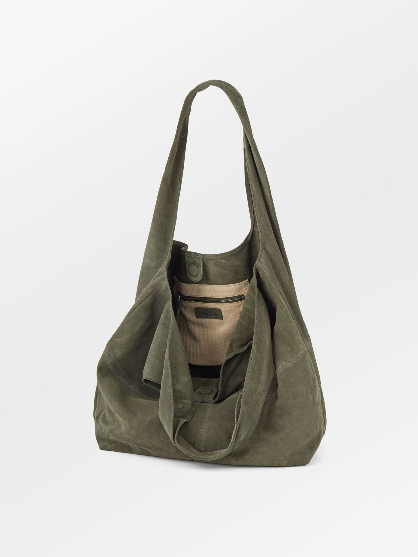 Suede Dalliea Shopper Bag - Green OneSize BeckSöndergaard