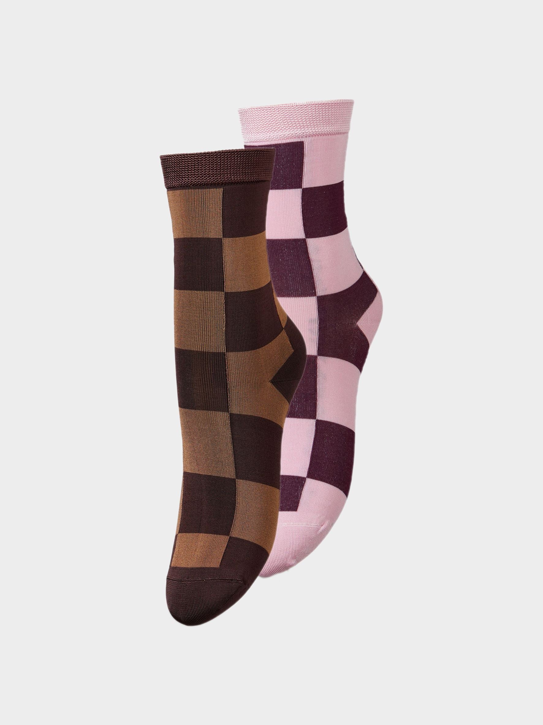 Petula Check Sock 2 Pack Socks   BeckSöndergaard