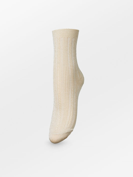 Glitter Drake Sock - Beige Socks   BeckSöndergaard