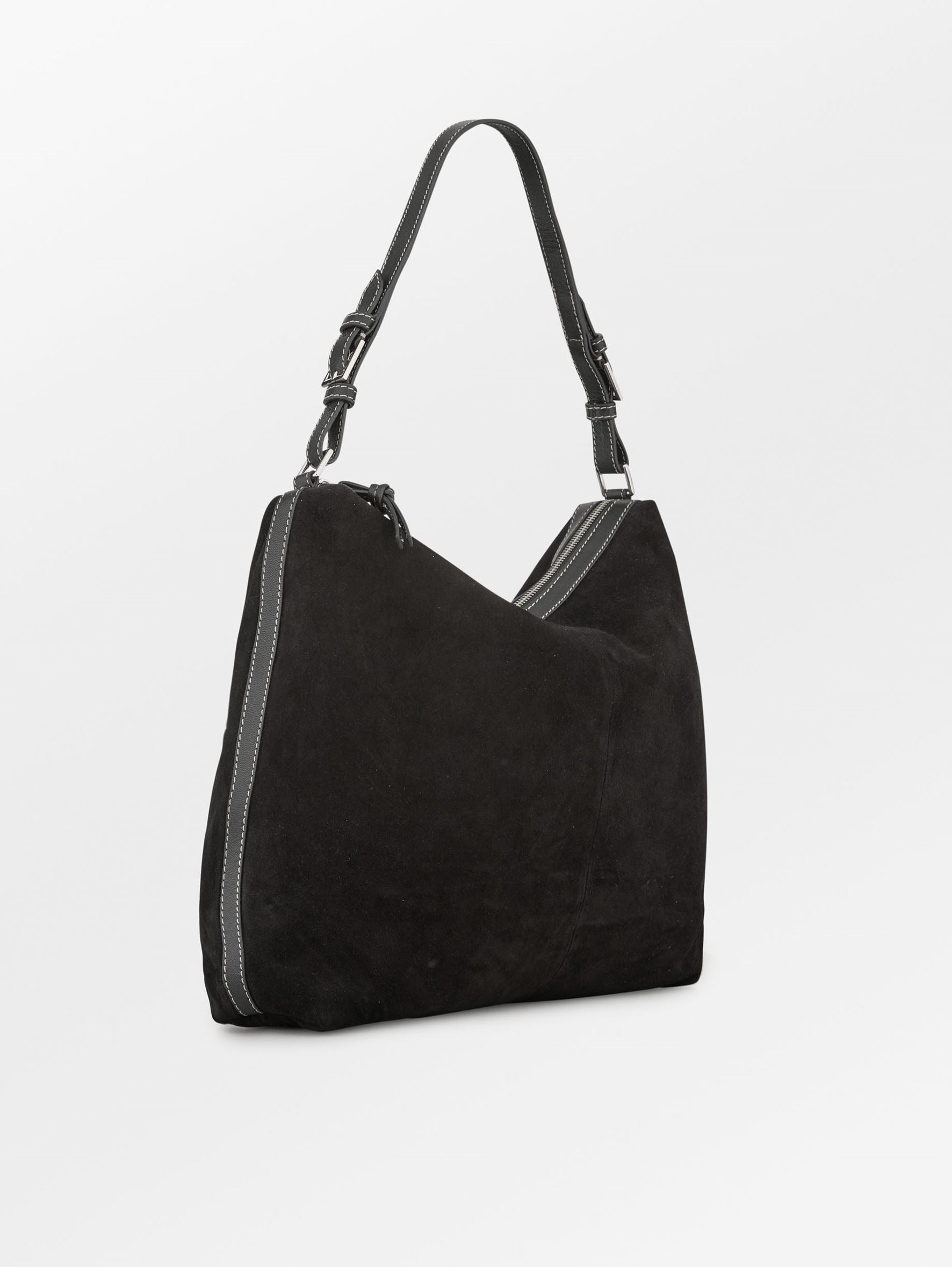 Becksöndergaard, Suede Ginni Large Bag - Black, bags, bags, sale, sale, bags, bags, noos, bags, bags, bags, black week, black week, noos