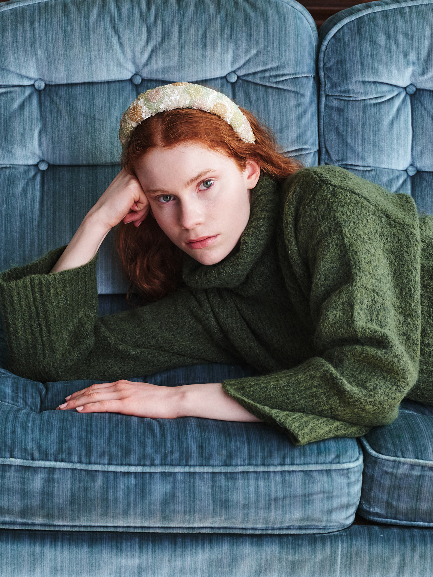 Becksöndergaard, Carna Wide Beaded Hairbrace - Birch White, accessories, accessories, sale, sale, accessories, sale, party, black week, black week, party