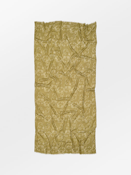 Becksöndergaard, Anglaisia Long Cotta Scarf - Green Moss, scarves, sale, sale, scarves