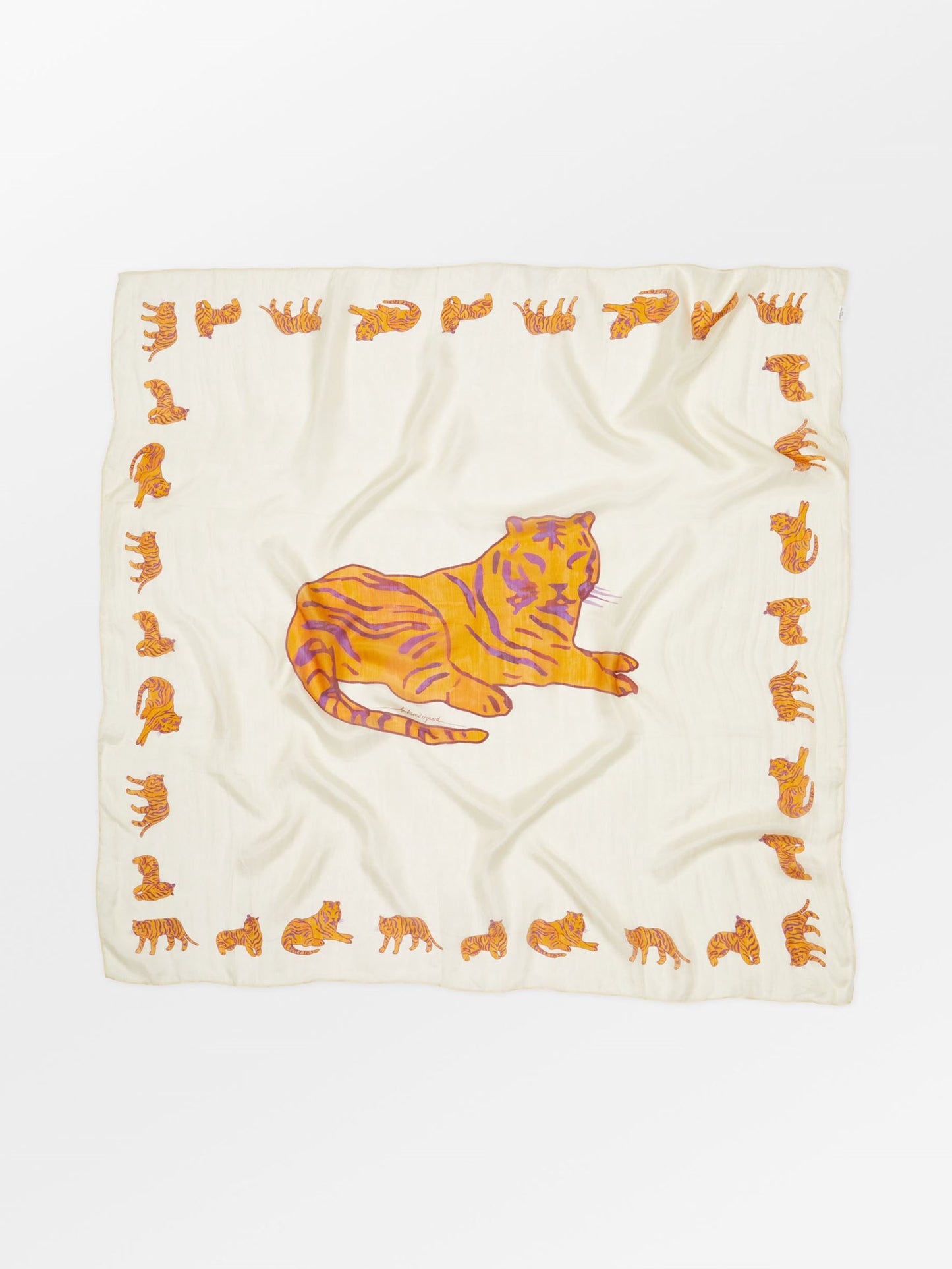 Becksöndergaard, Tigarea Tabby Sia Scarf - Birch White, scarves, scarves, archive, archive, scarves, scarves, black week, black week