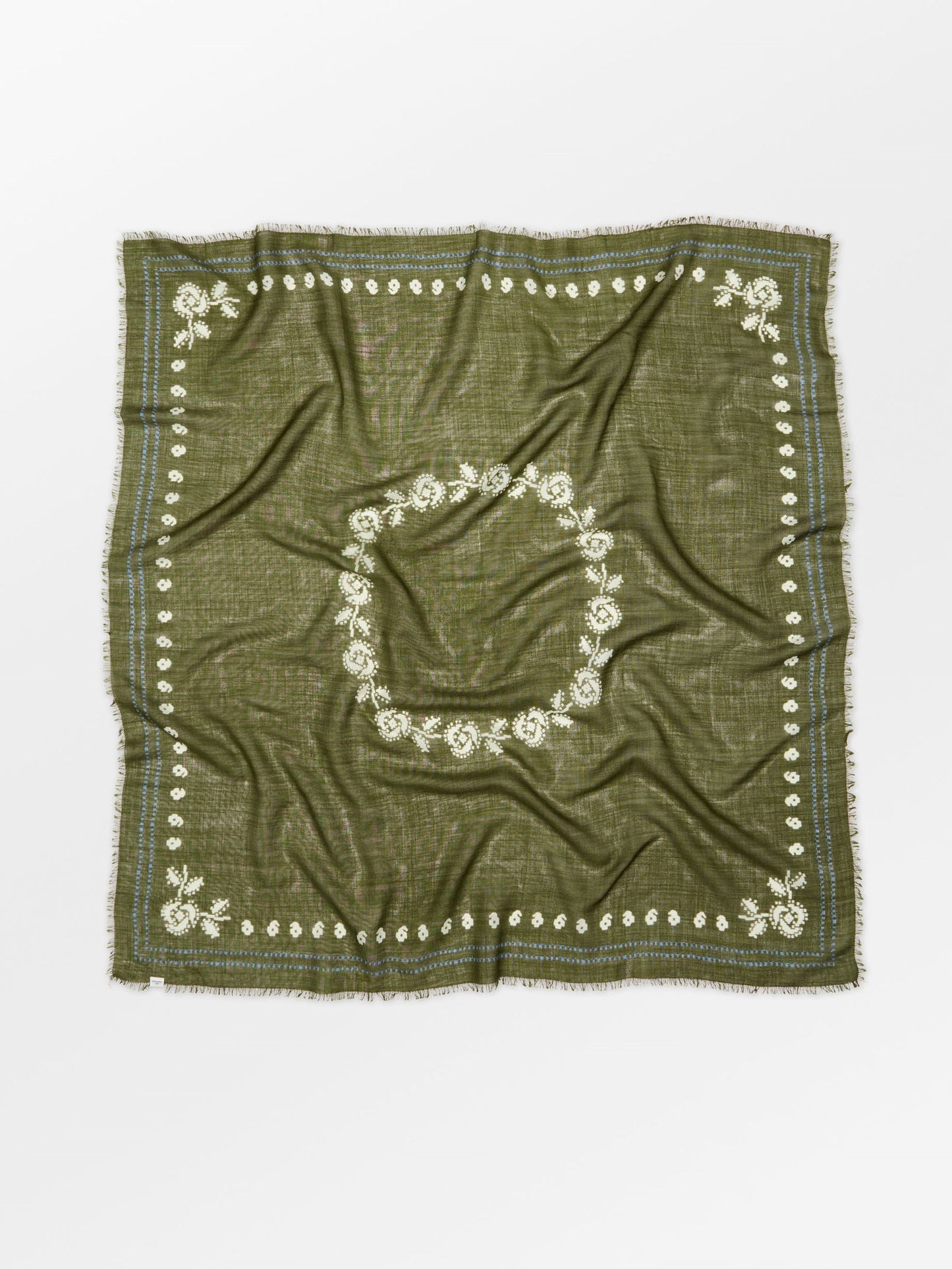 Becksöndergaard, Bloom Siw Scarf - Dark Olive, scarves, sale, sale, scarves, scarves