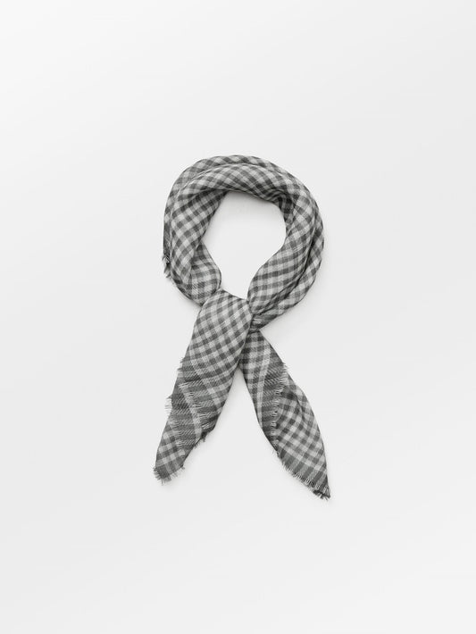 Becksöndergaard, Gingham Wica Scarf - Smoked Gray, scarves, scarves, gifts, sale, sale, gifts, scarves