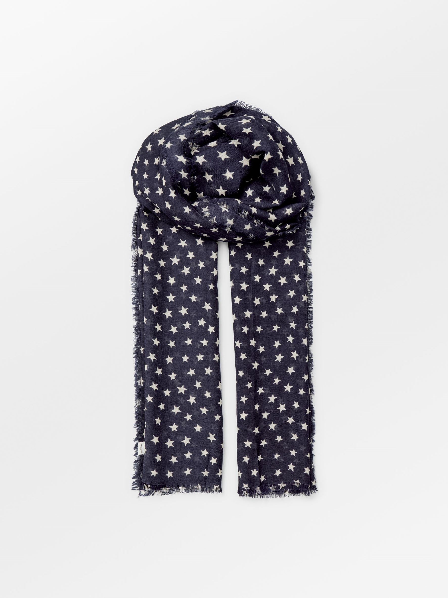Becksöndergaard, Another Nova Siw Scarf - Navy Blue, scarves, scarves, archive, scarves, archive, scarves, black week, black week