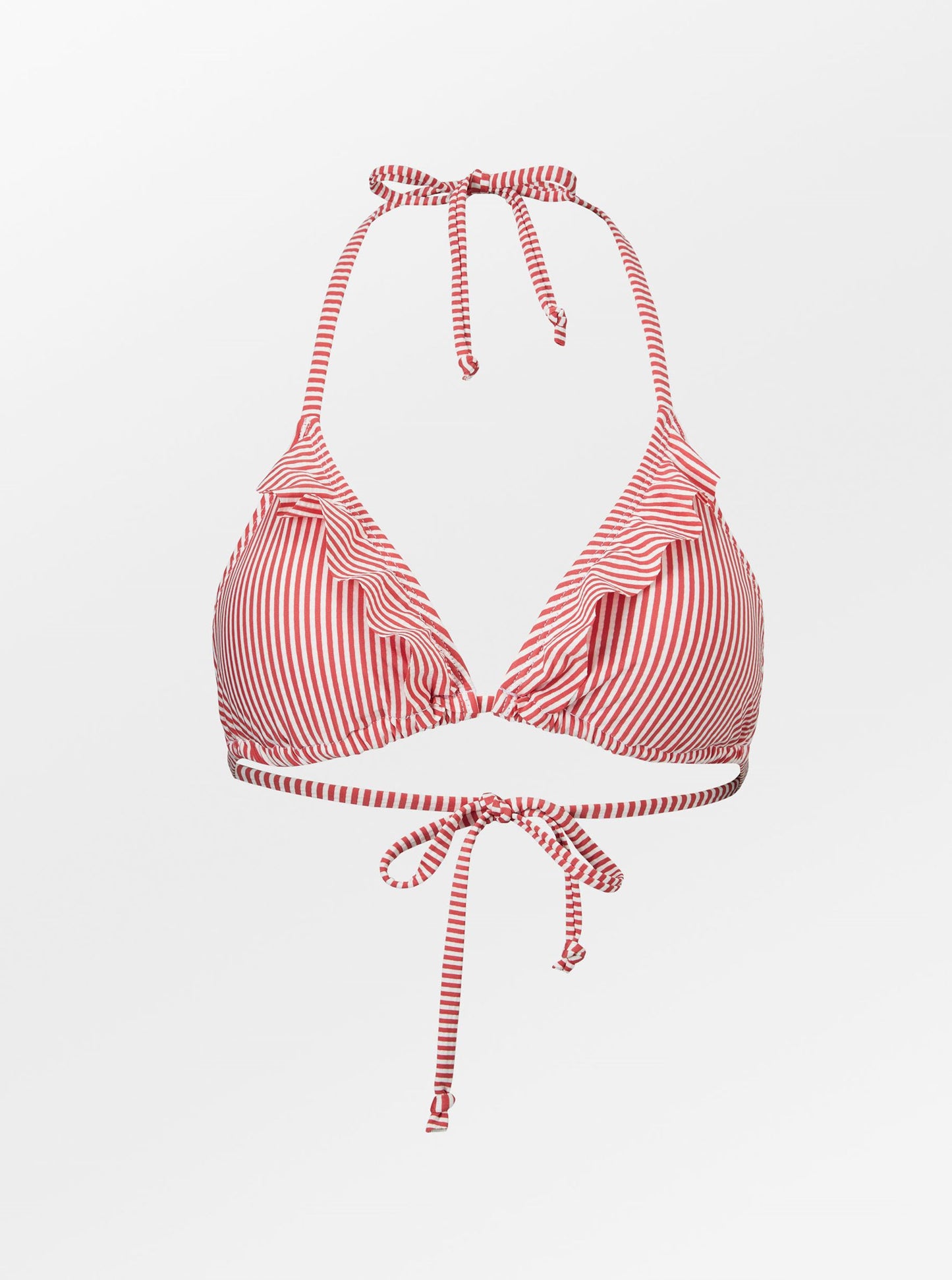 Striba Bel Frill Bikini Top - Spiced Coral Clothing   BeckSöndergaard