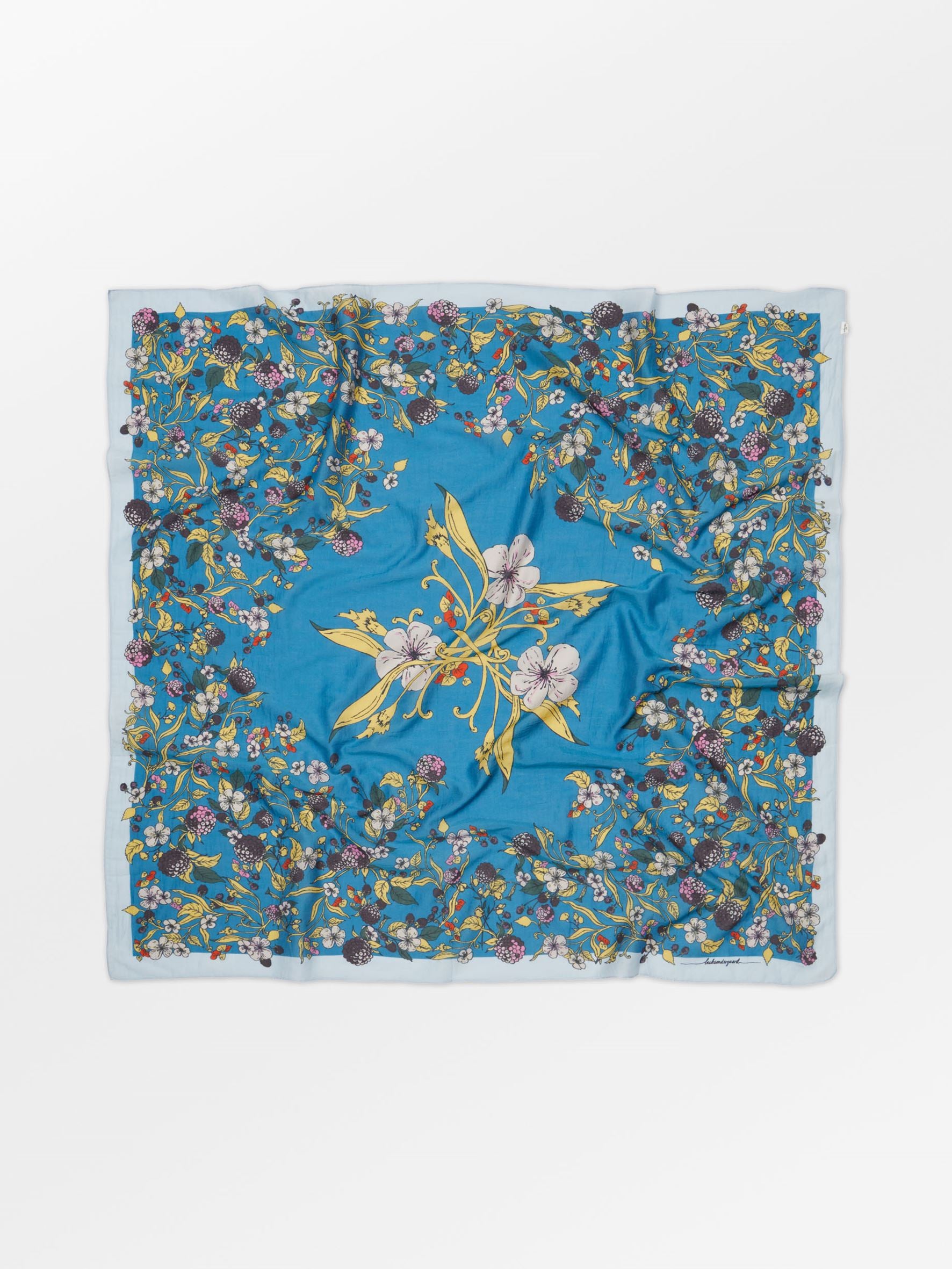 Becksöndergaard, Bromflora Sico Scarf - Mosaic Blue, scarves, sale, sale, scarves, scarves, black week, black week