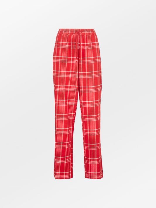 Becksöndergaard, Flannel Grid Pyjamas Pants - Salsa Red, pyjamas, pyjamas