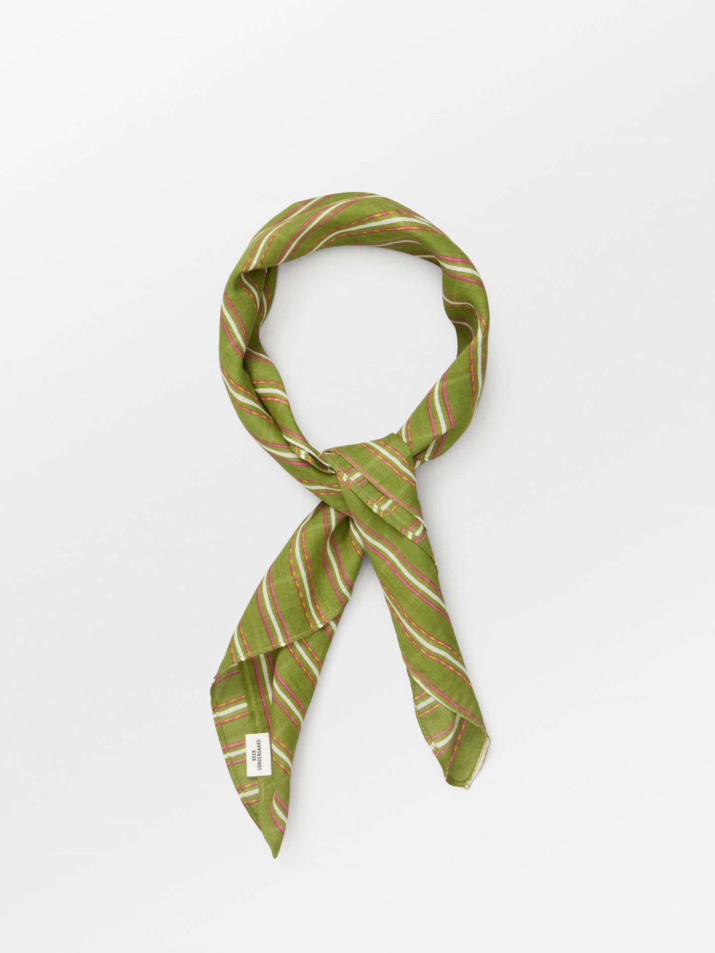 Becksöndergaard, Linoa Cotta Scarf - Grasshopper Green, scarves, scarves