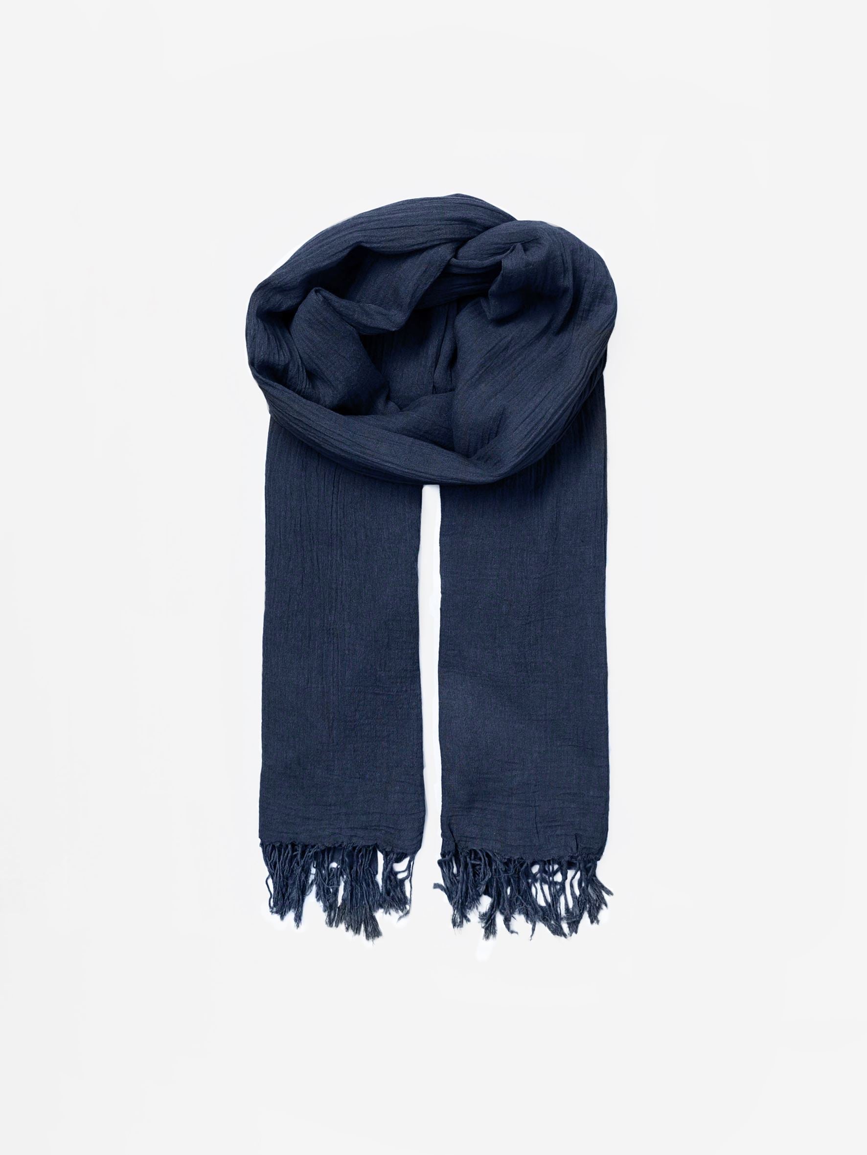 Becksöndergaard, Solid Ilona Scarf - Classic Navy, scarves, black week, black week