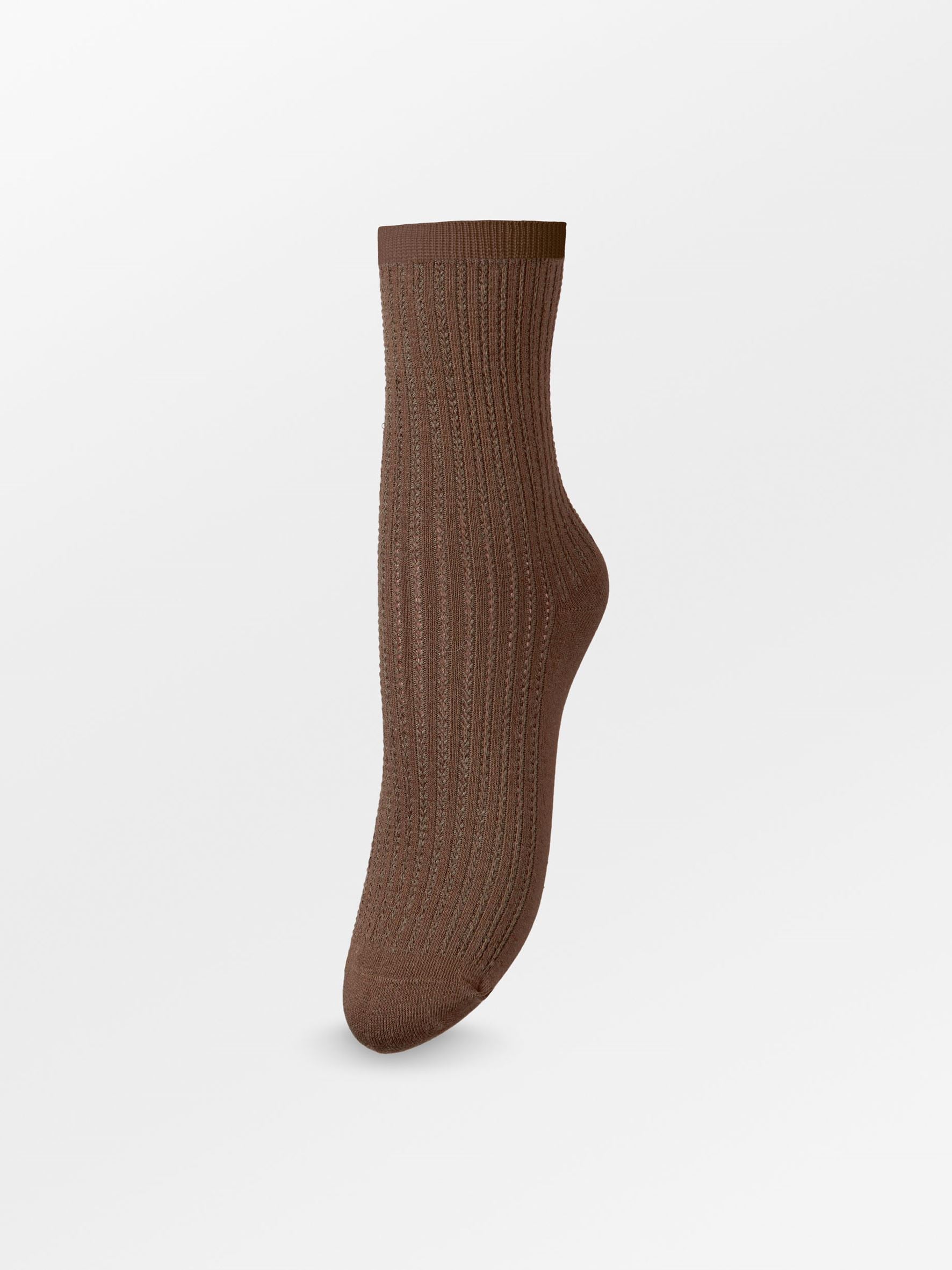 Becksöndergaard, Helga Crochet Sock  - Acorn Brown, socks, socks, noos, black week, black week, noos