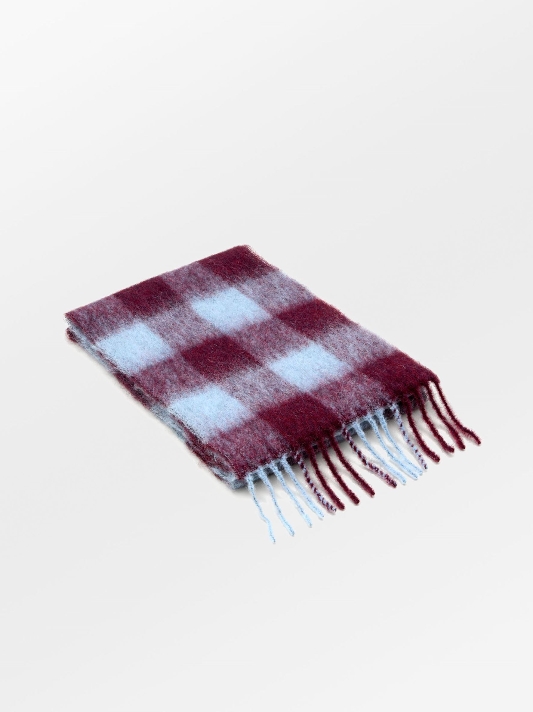 Check Mincho Scarf - Purple OneSize   BeckSöndergaard