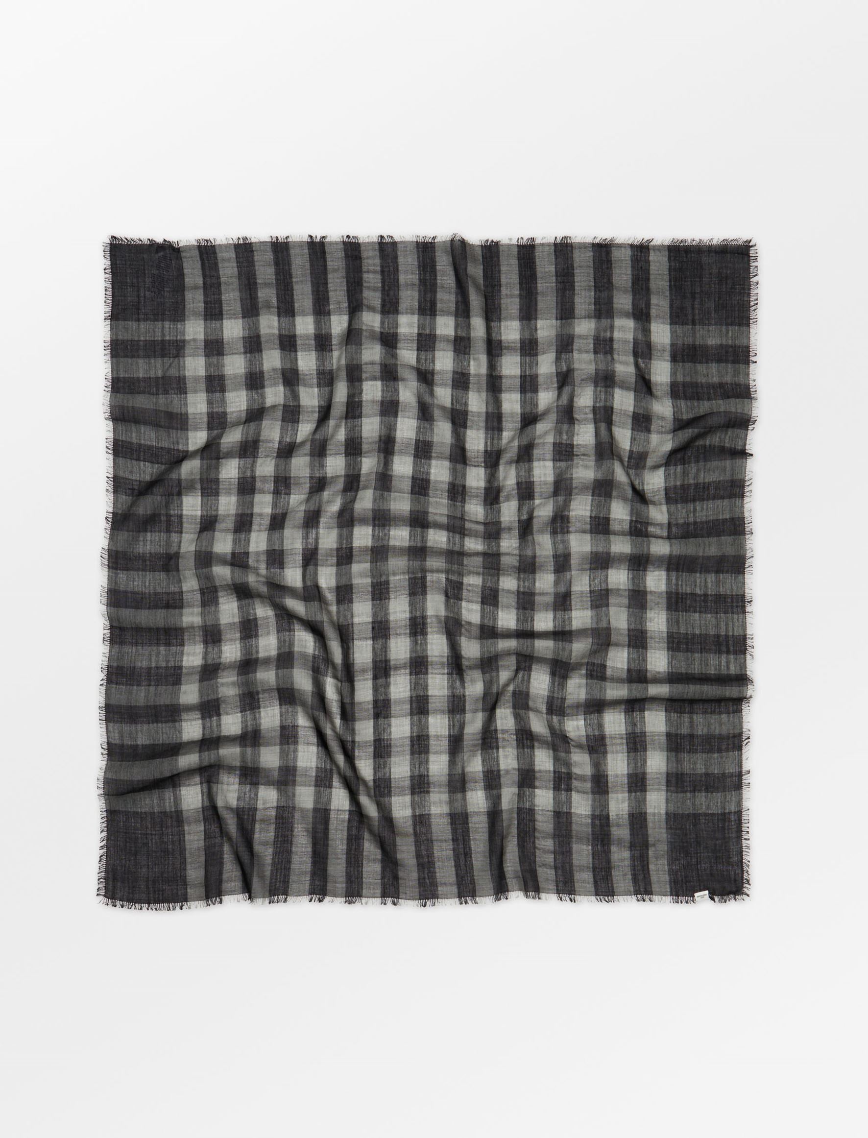 Becksöndergaard, Check Siw Scarf - Black, scarves, scarves, scarves, gifts, gifts, gifts, gifts, black week, black week