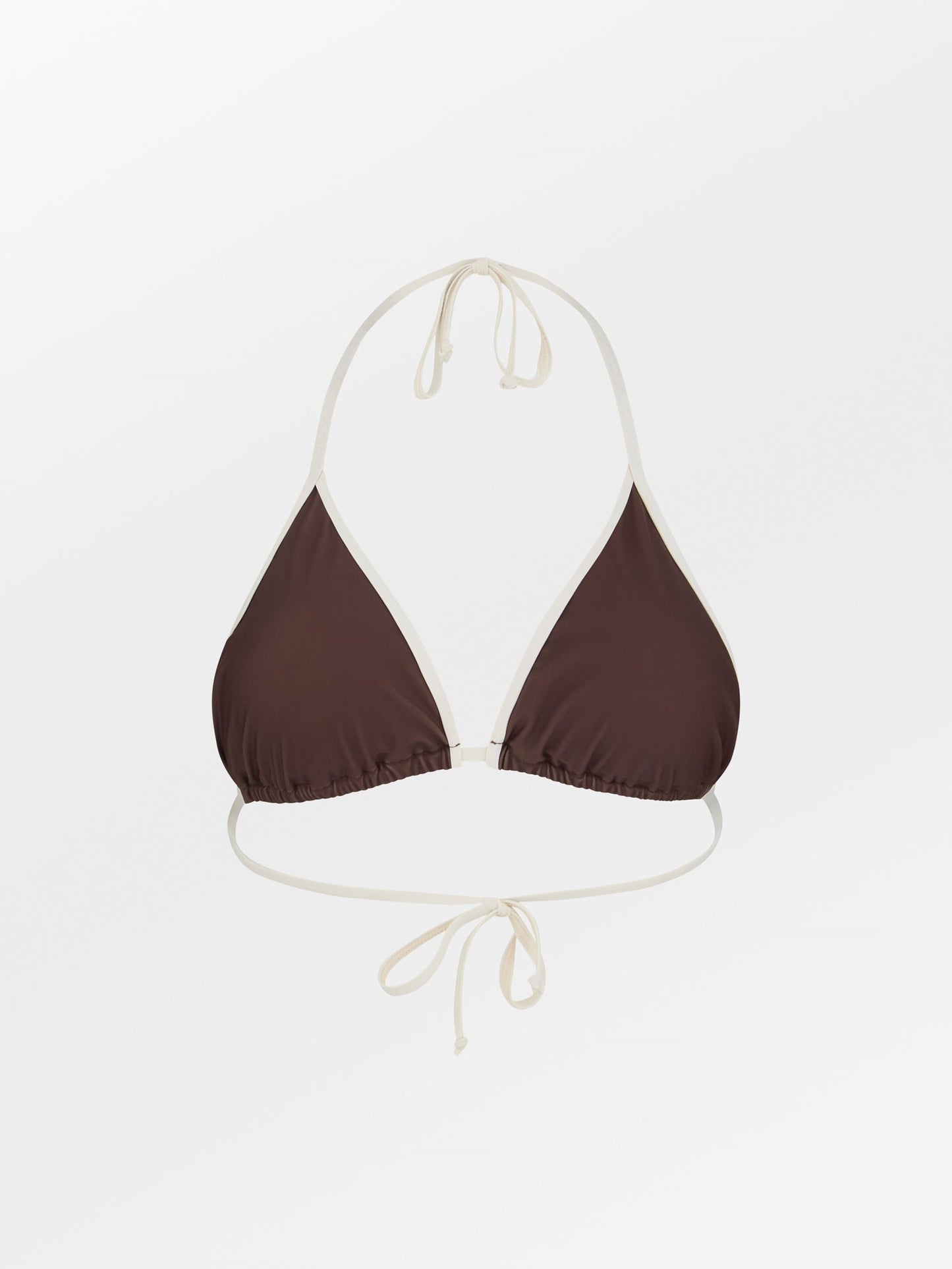 Becksöndergaard, Contrast Bel Bikini Top - Hot Fudge Brown, swimwear, swimwear, noos, swimwear, black week, black week, noos