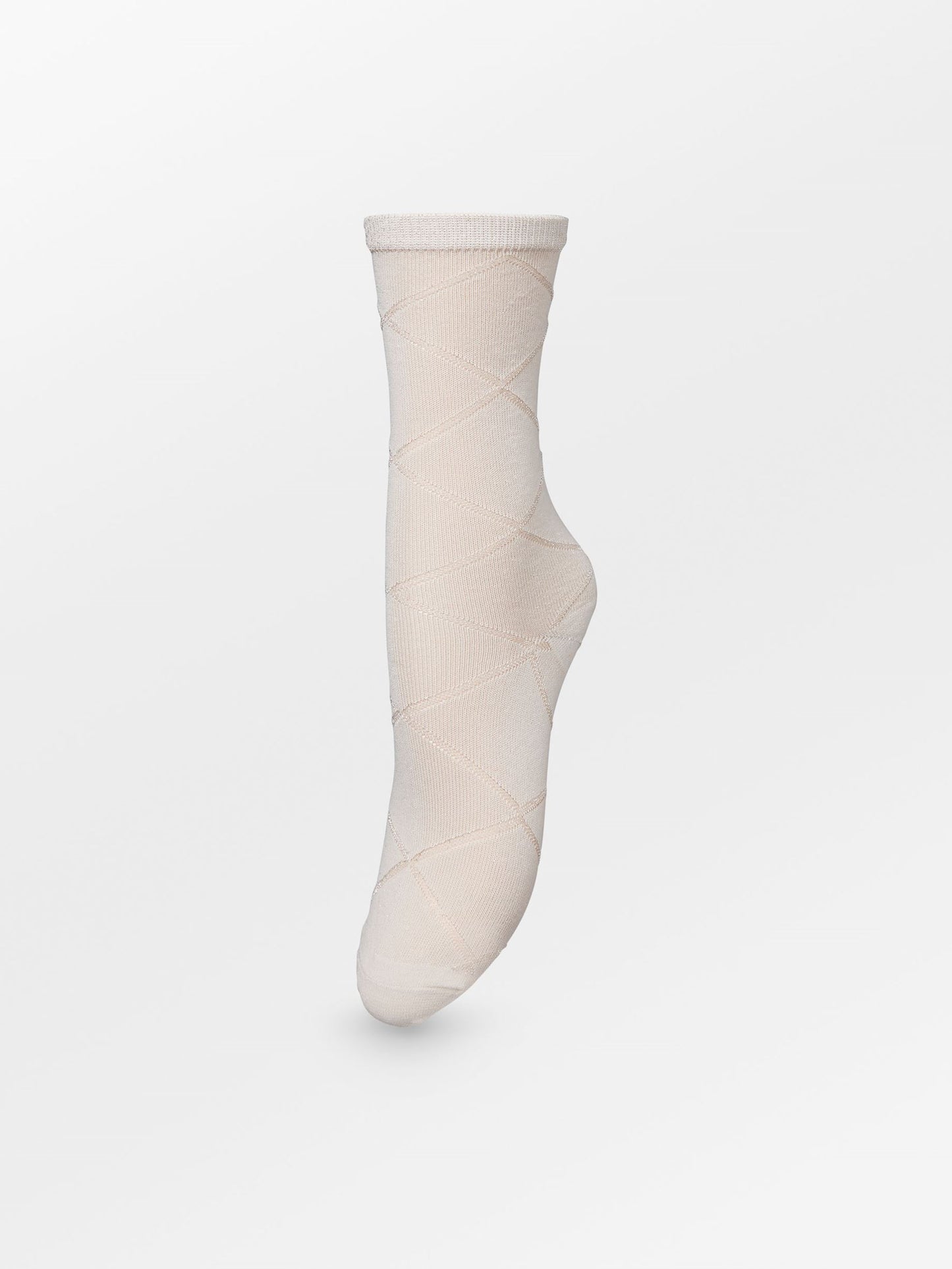 Becksöndergaard, Diamond Glitter Sock - Macademia Off-white, socks, gifts, socks, socks