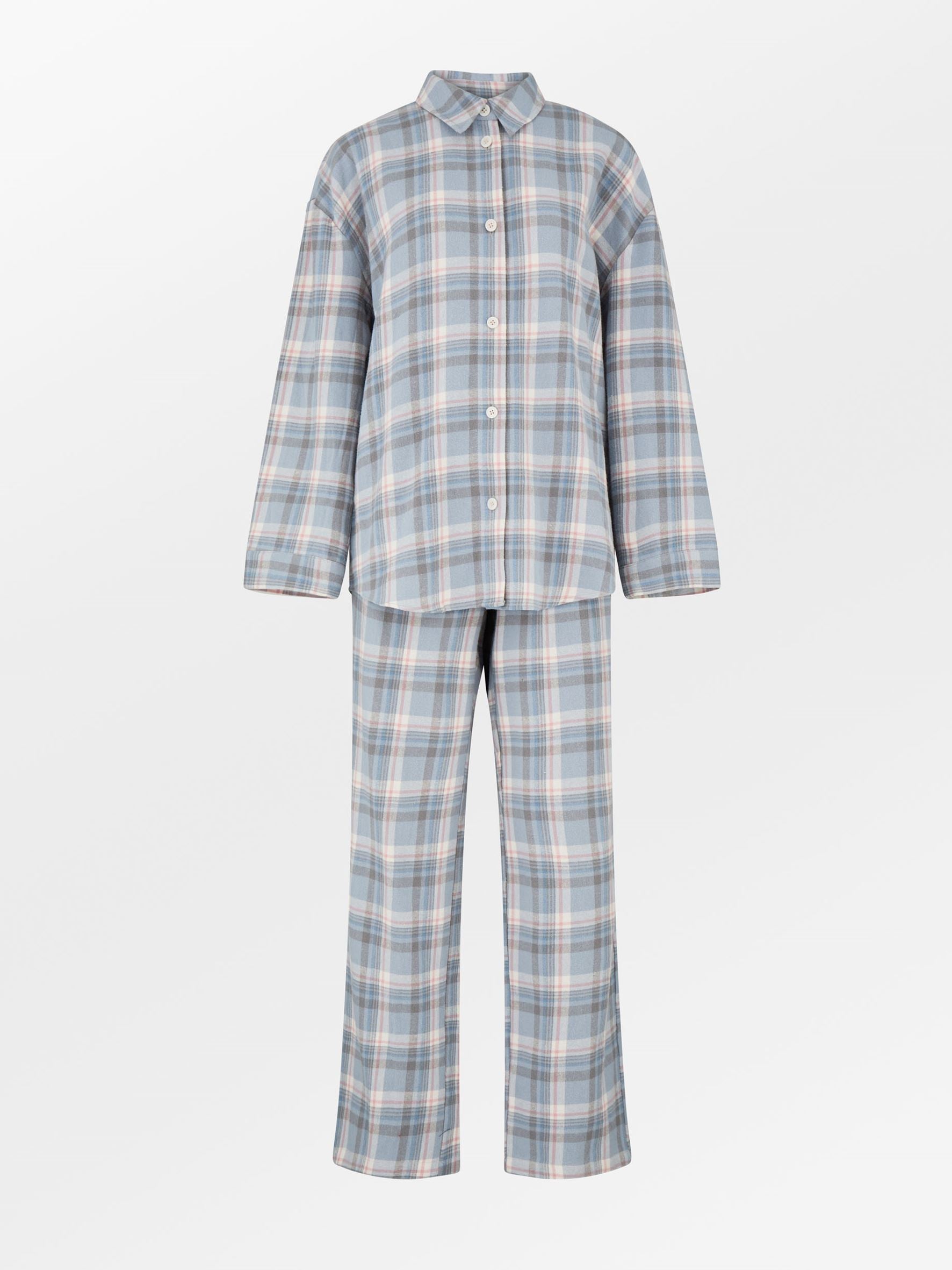 Becksöndergaard, Flannel Pyjamas Set - Dusty Blue, homewear, sale, homewear, sale, gifts, gifts, gifts, gifts, gifts, black week, black week