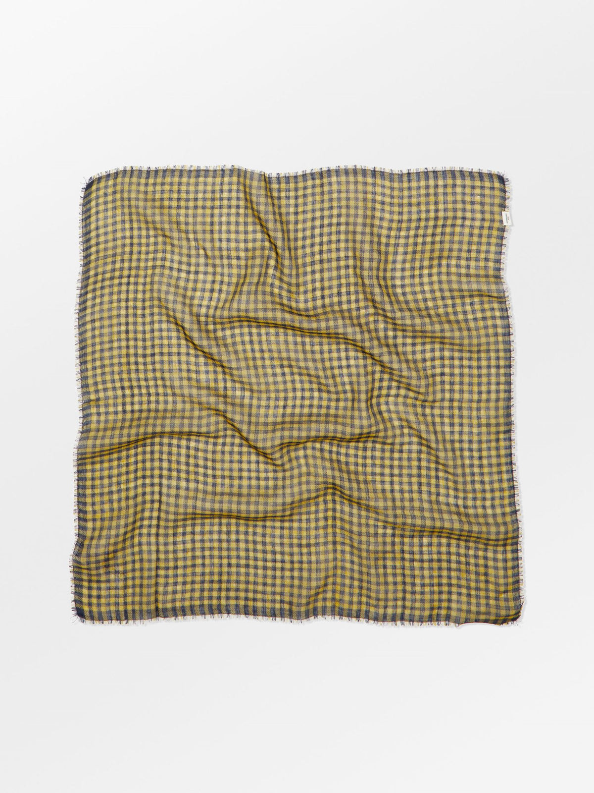 Becksöndergaard, Gingham Wica Scarf - Yellow Olive, scarves, scarves, scarves