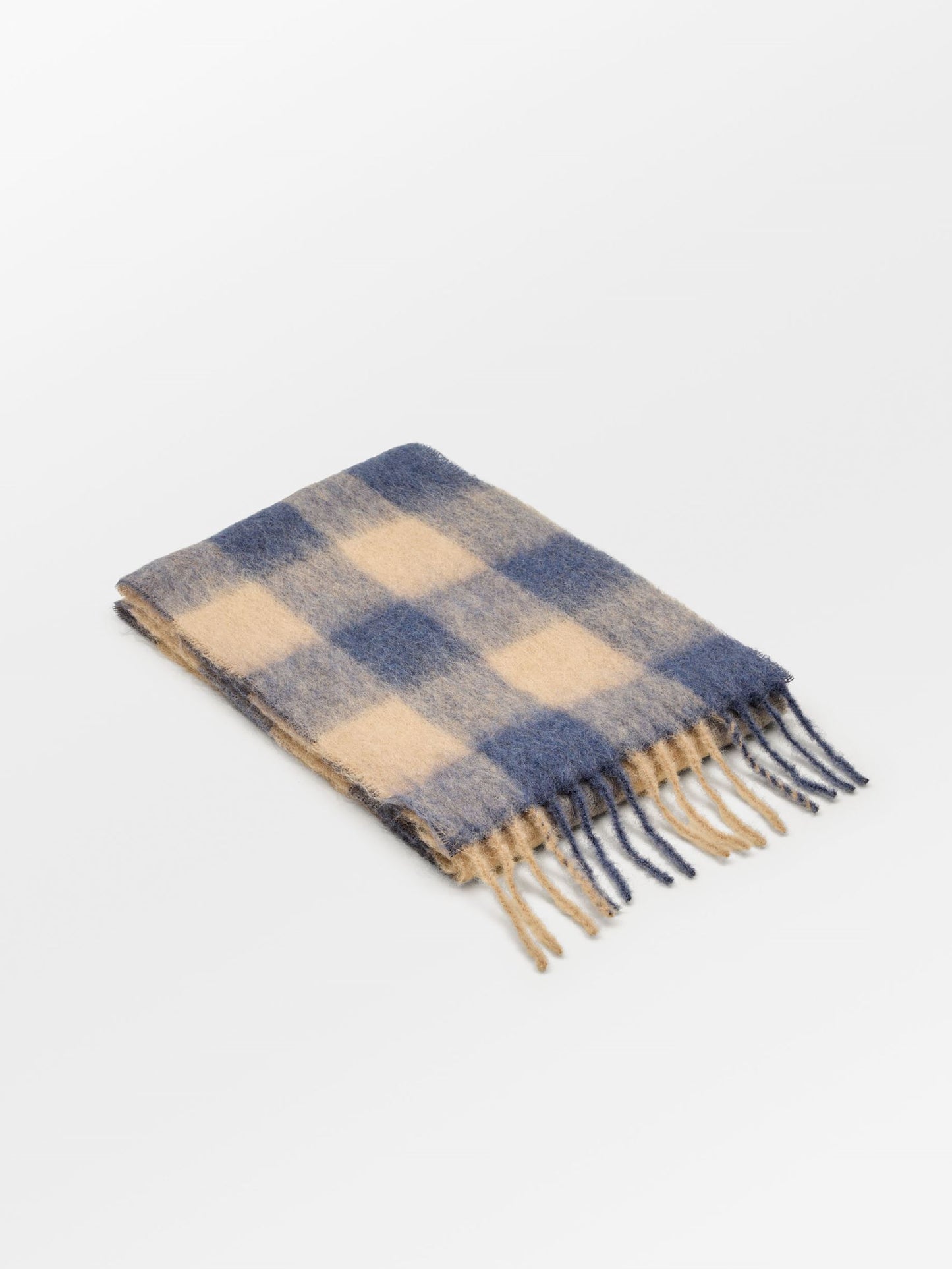 Check Mincho Scarf - Blue OneSize   BeckSöndergaard