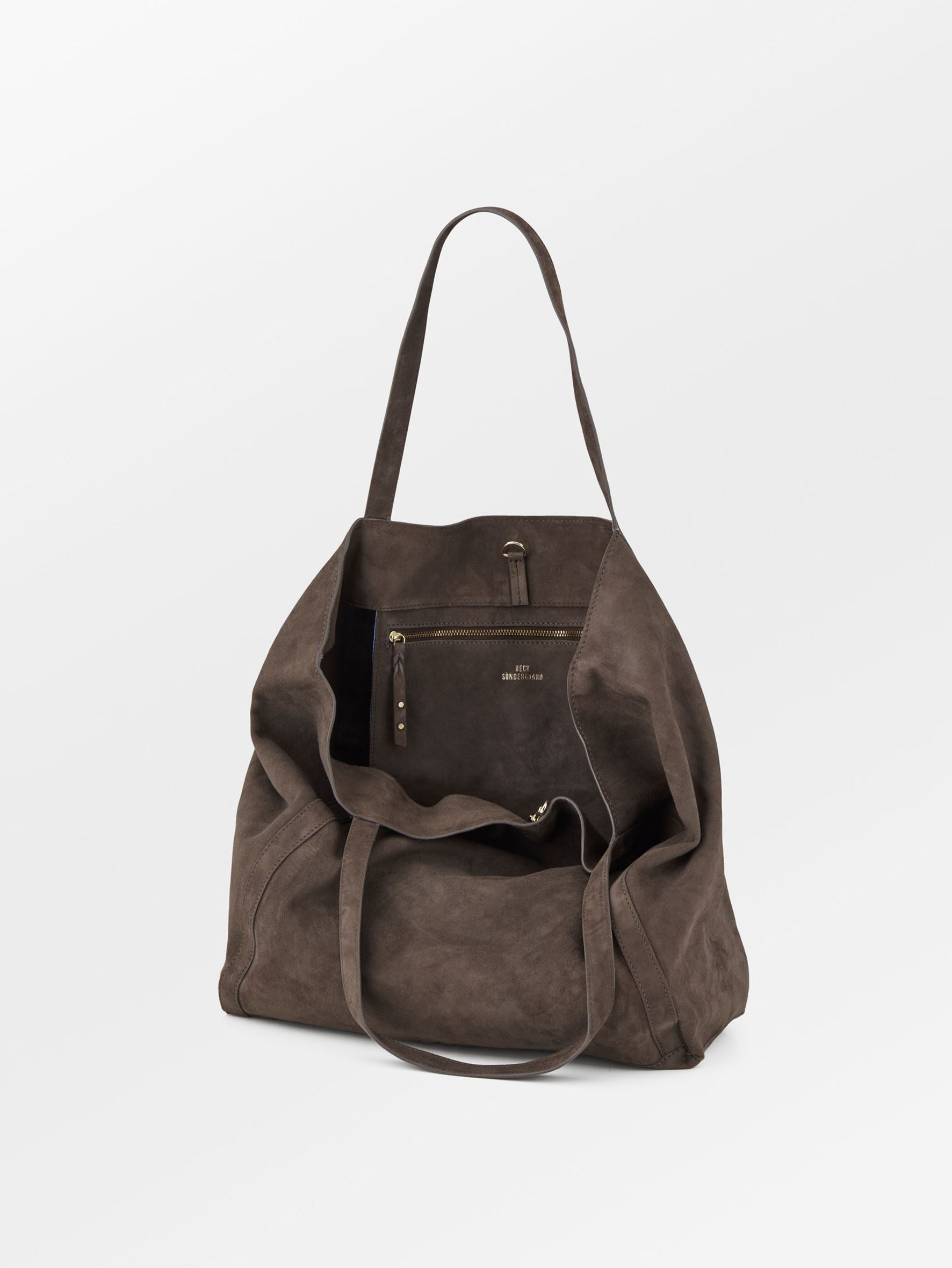 Suede Eden Shopper Bag - Hot Fudge Brown OneSize BeckSöndergaard