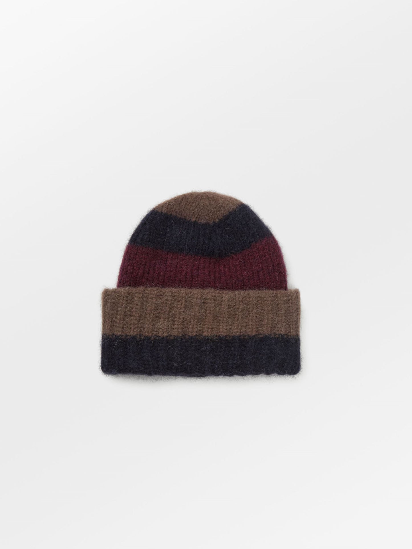 Becksöndergaard, Striped Soloma Beanie - Burgundy, accessories, archive, archive, winter accessories, archive, accessories, winter accessories, black week, black week
