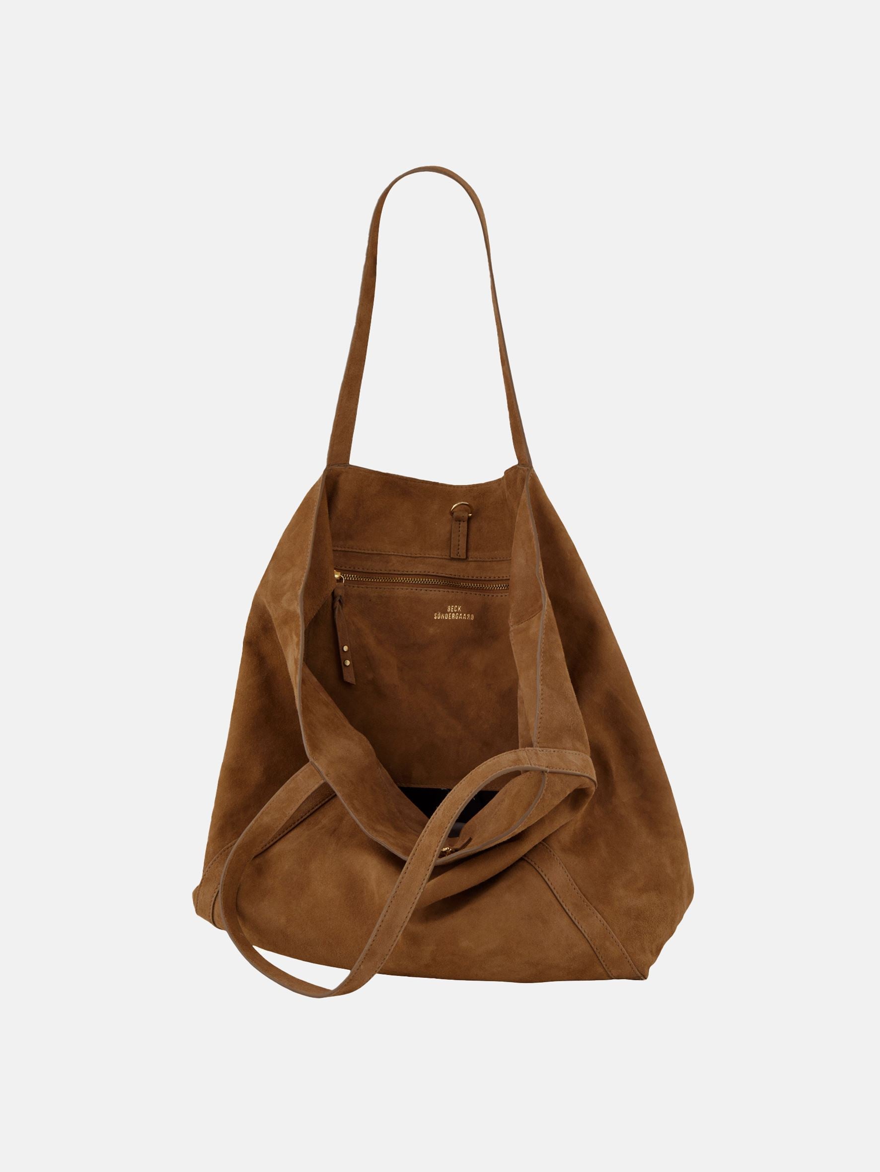 Suede Eden Shopper Bag - Brown OneSize BeckSöndergaard