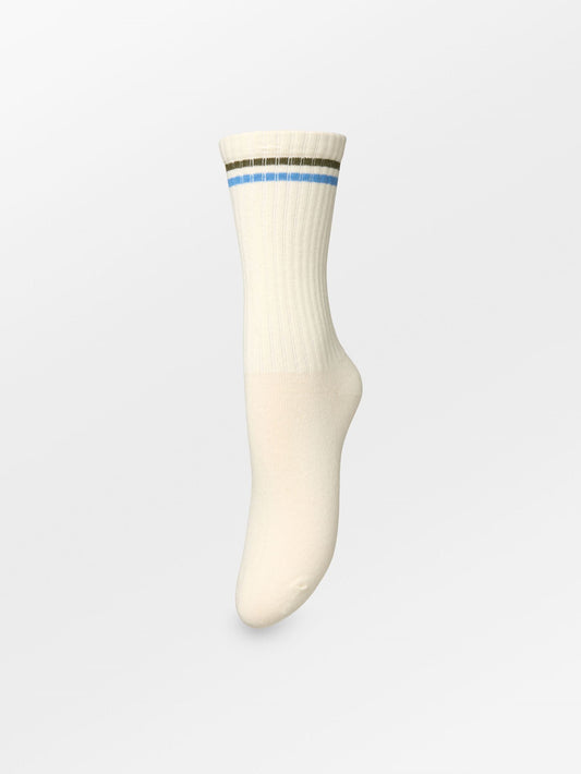 Becksöndergaard, Stripea Cotta Sock - Birch White, socks, sale, sale, socks