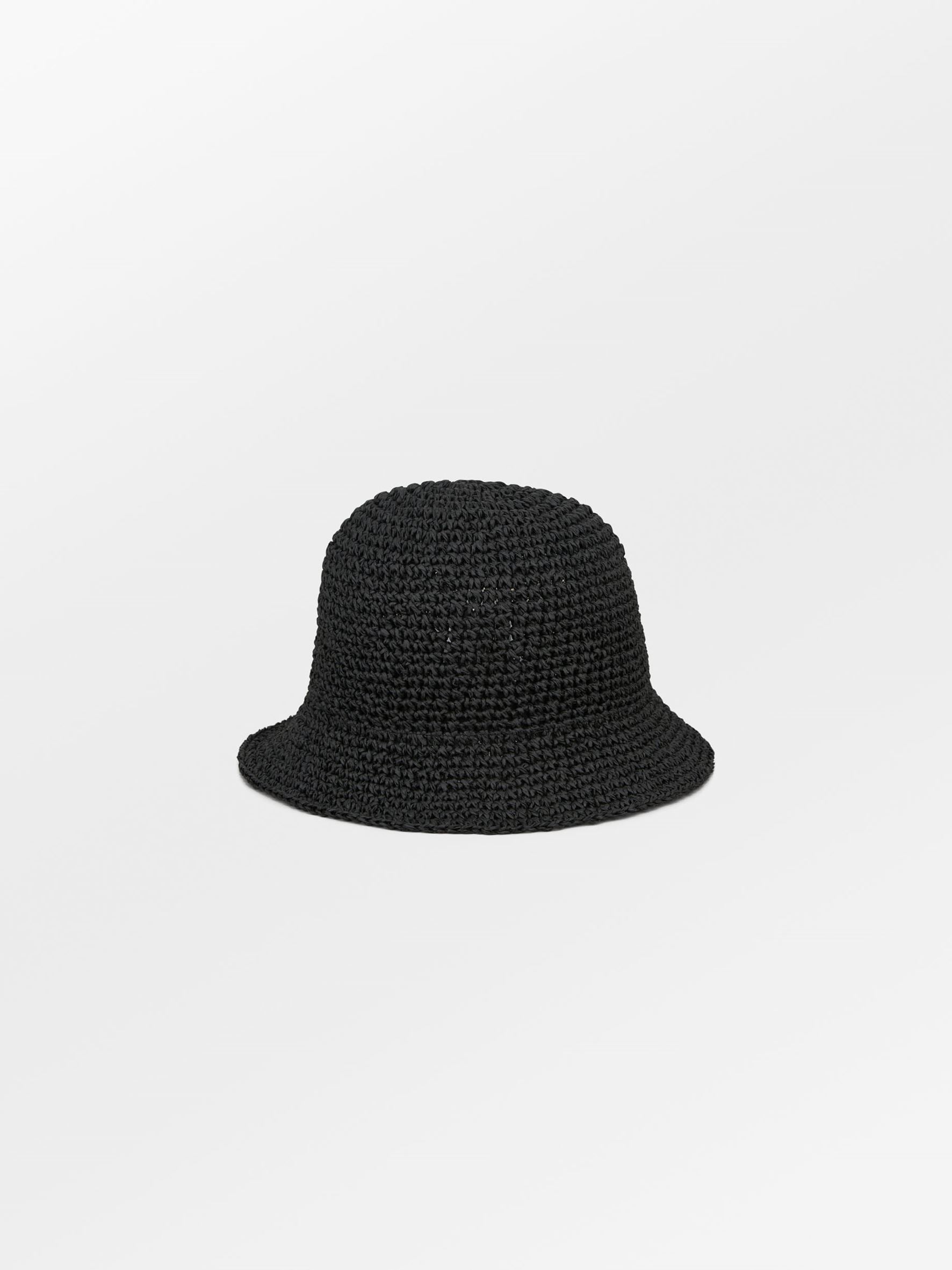 Becksöndergaard, Solid Saverina Straw Hat - Black, accessories, sale, sale, accessories