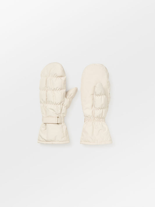 Becksöndergaard, Padded Nylona Mitten - Whitecap Gray, accessories, accessories, archive, archive, sale, sale, winter accessories, sale, archive, winter accessories, gifts, black week, black week