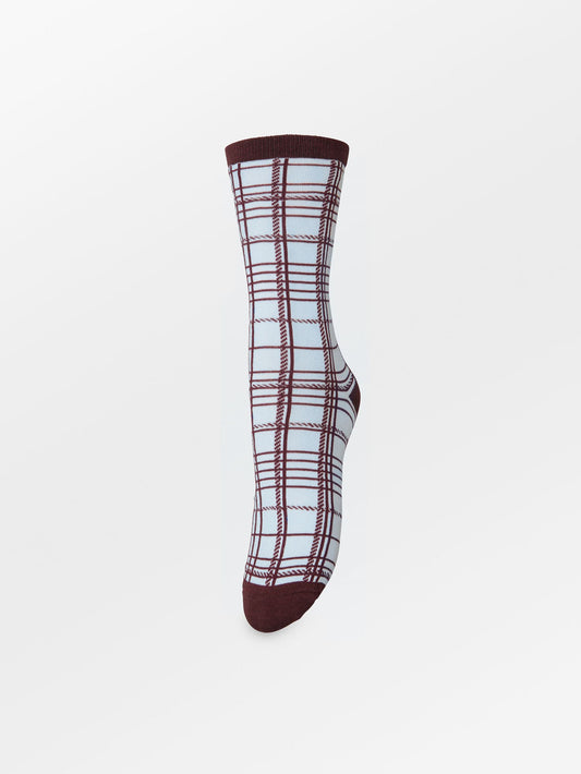 Becksöndergaard, Grid Visca Sock - Skyway Blue, socks, socks