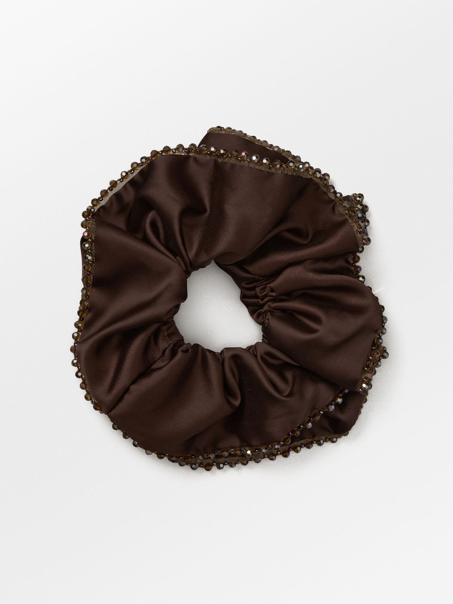 Becksöndergaard, Luster Bead Scrunchie - Hot Fudge Brown, accessories, accessories, accessories, black week, black week