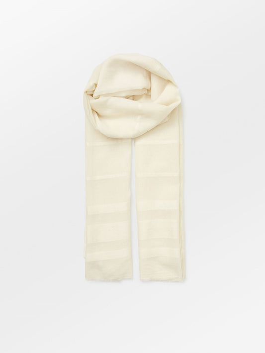 Milena Cowo Scarf - Birch White OneSize   BeckSöndergaard