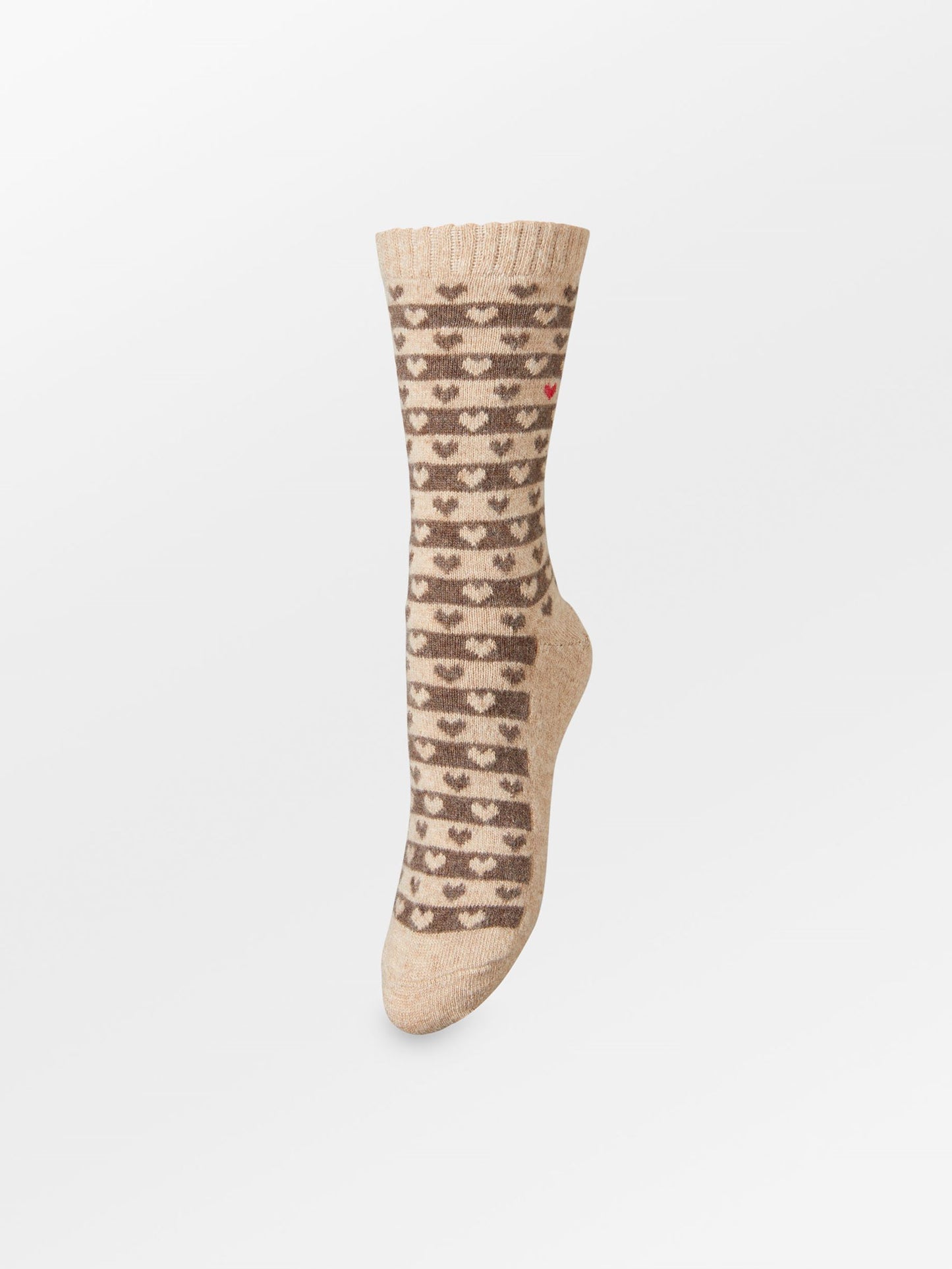 Becksöndergaard, Heart Wola Sock - Hot Fudge Brown, socks, black week, black week, socks