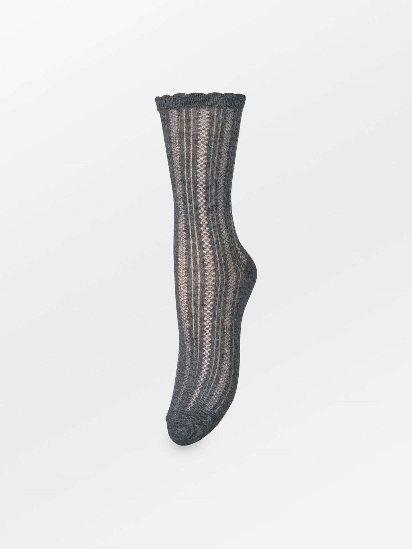 Becksöndergaard, Crochia Cotta Sock - Dark Grey Melange, socks, socks, socks, black week, black week, socks