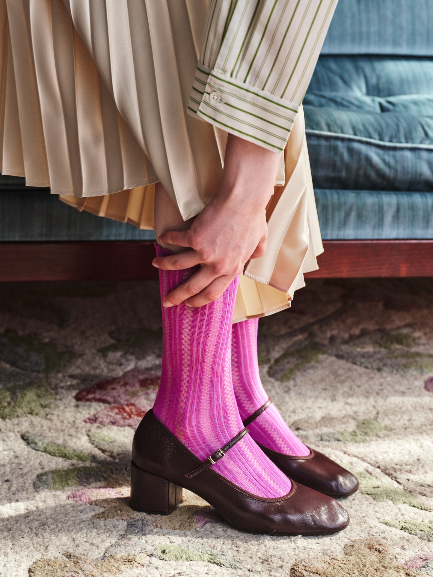 Becksöndergaard, Crochia Cotta Sock - Meadow Mauve Pink, socks, socks, socks, black week, black week, socks