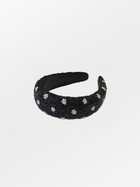 Becksöndergaard, Dot Wide Beaded Hairbrace - Black, accessories, accessories, accessories