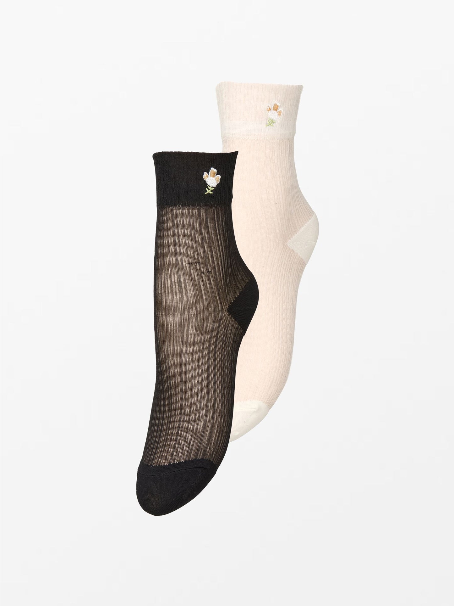 Floral Sheer Sock 2 Pack Socks BeckSöndergaard