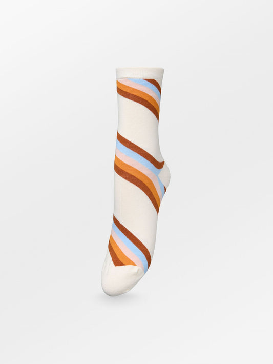 Oblique Striped Sock Socks   BeckSöndergaard