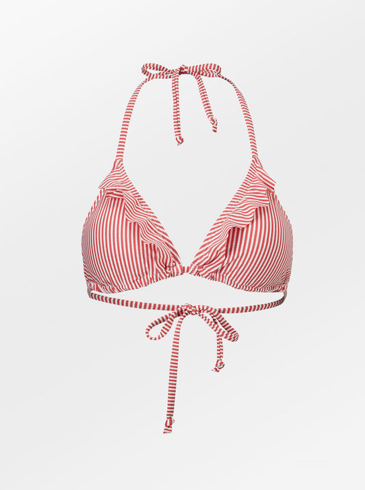 Striba Bel Frill Bikini Top - Spiced Coral Clothing BeckSöndergaard