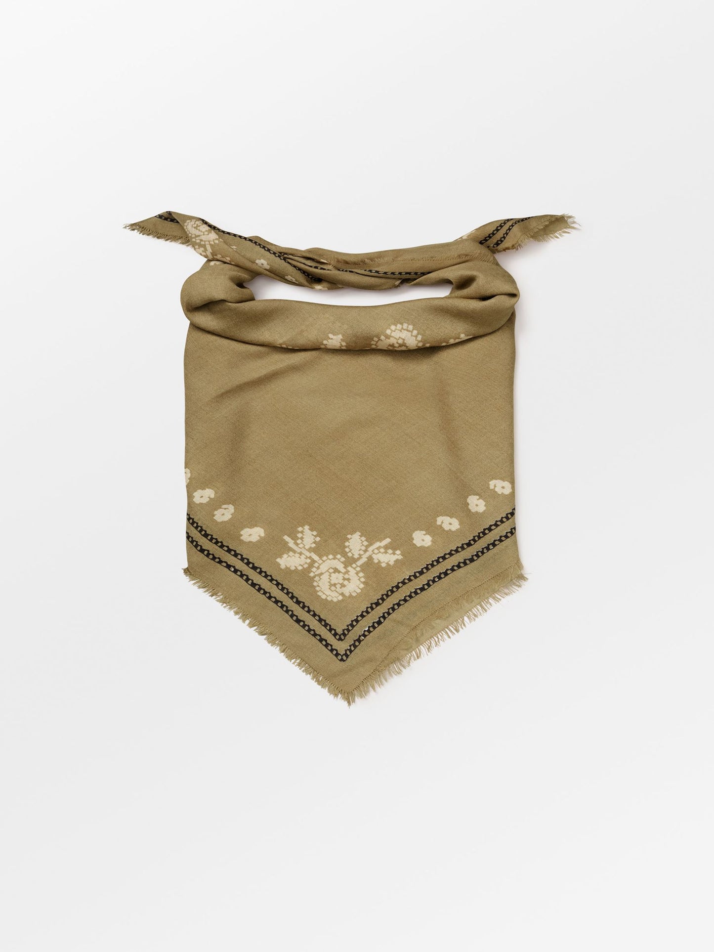 Becksöndergaard, Bloom Siw Scarf - Wood Thrush Brown, scarves, sale, sale, scarves, scarves