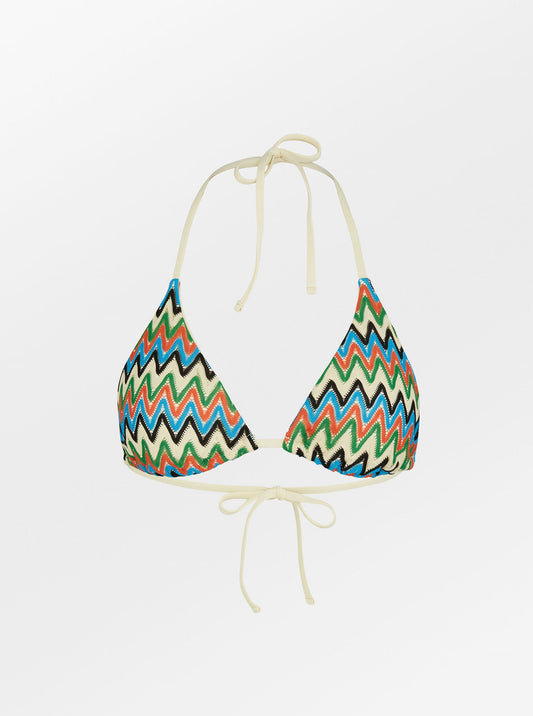 Amber Bikini Top - Coral/Blue Clothing   BeckSöndergaard